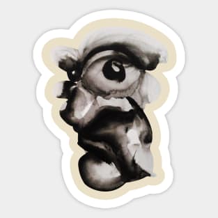 Cute ink portrait Sticker